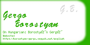 gergo borostyan business card